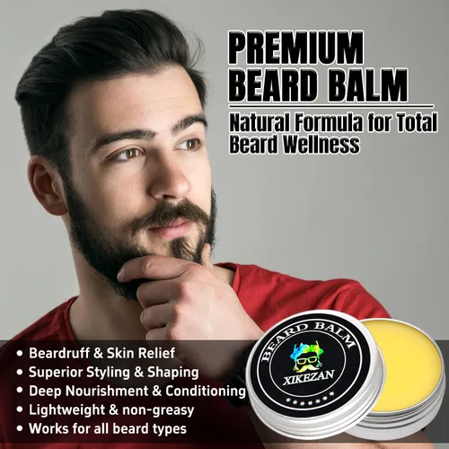 Miniatura 6 de Alisador de barba con aceite y bálsamo para barba y libro electrónico guía, cepillo alisador de cabello 3 en 1 mejorado, peine alisador de barba
