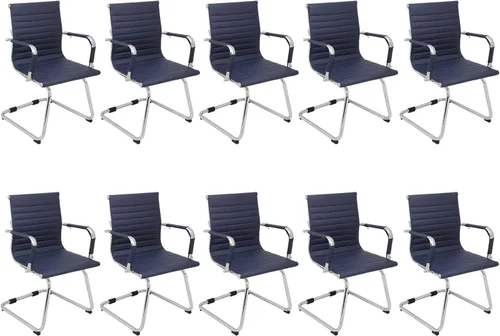 Miniatura 13 de Okeysen Juego de 2 sillas de sala de conferencias, paquete de 2 sillas modernas de oficina para sala de espera, sillas de recepción con respaldo