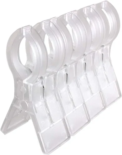 Miniatura 4 de WARMBUY Clips para toallas de plástico transparente, paquete de 8
