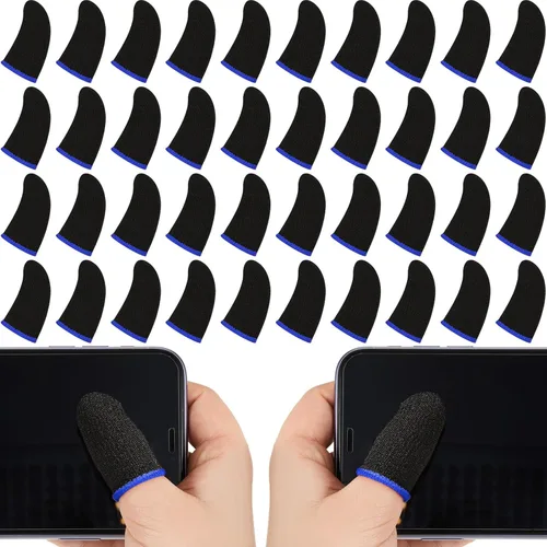 Jiuguva 120 fundas para dedos para juegos, antisudor, controlador de juego, manga para pulgar, fundas transpirables para dedos, guantes de juegos