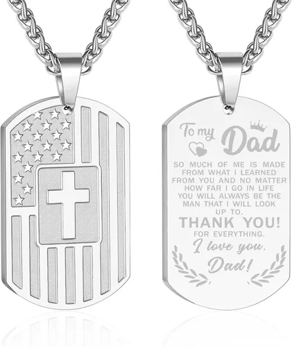 Miniatura 33 de Zocomi Rellenos de Media Navideña Regalo de Navidad - Para Mi Hijo Papá Hermano Marido Nieto Abuelo Novio Hombre Etiqueta de Perro Cruz Collar