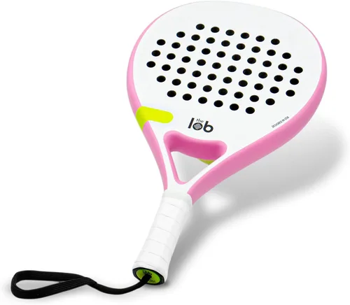 Miniatura 3 de Pala de pádel de fibra de carbono 3K de forma redonda para hombres y mujeres - Potencia y control de precisión, durabilidad, personalizable Rosa