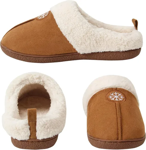 Miniatura 3 de PECKVEDA Pantuflas de invierno para mujer, cálidas, con forro de piel, para interiores, con espuma viscoelástica