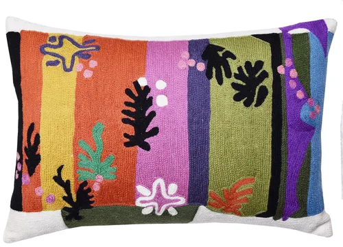 Miniatura 28 de Funda de almohada lumbar Klimt Pájaros verdes Árbol de la vida Floral moderno Almohadas para exteriores Cojín de silla de mediados