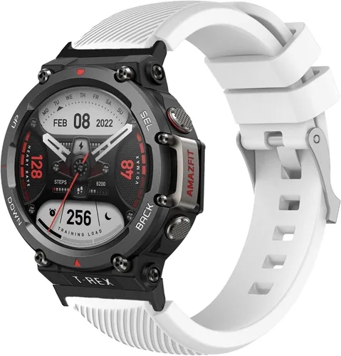 Miniatura 8 de Lamshaw Correa compatible con Amazfit T-Rex 2, correa de silicona de repuesto suave con hebilla de acero inoxidable compatible con Amazfit T-Rex 2 2
