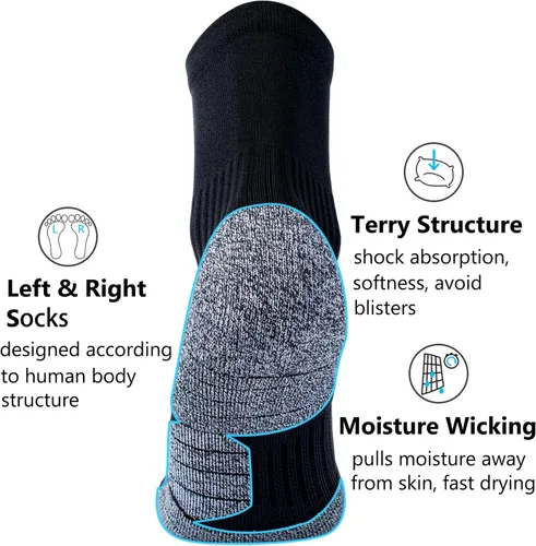 Miniatura 9 de CWVLC Calcetines deportivos de compresión acolchados para hombres y mujeres
