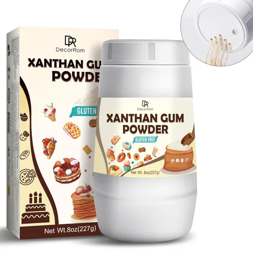 Polvo de goma Xantana de 8 onzas, espesante de goma de xantano puro para hornear y cocinar, sin gluten y apto para dieta cetogénica, agente