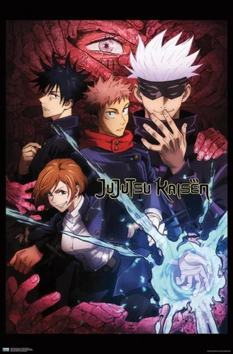 Miniatura 8 de Jujutsu Kaisen - Póster de pared inglés de una hoja, 22.4 pulgadas de largo x 14.7 pulgadas de ancho, versión premium sin marco