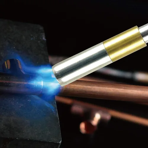 Miniatura 7 de BLUEFIRE - Antorcha de soldadura de gas con mango de metal, tubo reemplazable, combustible por MAPP MAP/PRO y propano, herramienta de grado