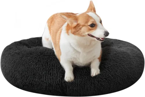 Miniatura 33 de Nisrada Cama para perros pequeños, medianos y grandes, 20 pulgadas, relajante, lavable, redonda, acogedora, suave, cama para mascotas para cachorros