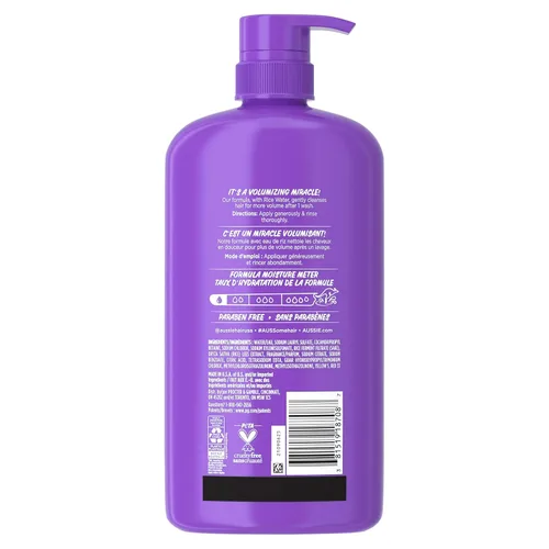 Miniatura 8 de Aussie Miracle Volume Champú, sin parabenos, voluminizante, 30.4 onzas, paquete de 4