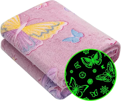 Miniatura 12 de Gitrat Manta de forro polar azul para niños pequeños, manta de felpa suave para niños, 50 x 60 pulgadas
