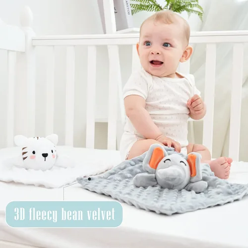 Miniatura 4 de Cute Castle Manta de seguridad para regalos de bebés, suave, unisex, esencial para recién nacidos, para niños y niñas, juguete neutro