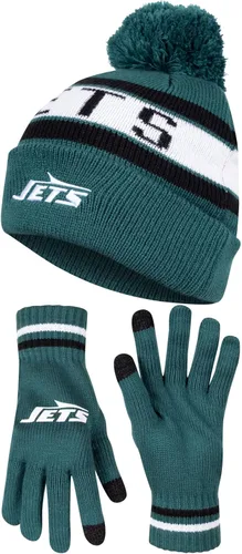 Miniatura 32 de Ultra Game Adults NFL Official Super Soft Winter Beanie Knit Hat With Warm Touch Screen Gloves Color del equipo 2