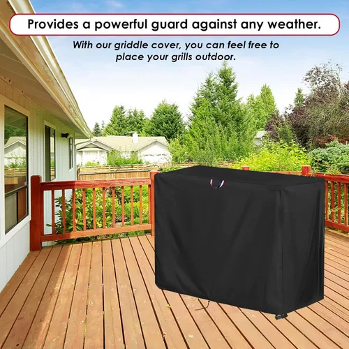 Miniatura 5 de Cubierta de parrilla de 48 pulgadas para parrilla Blackstone, cubiertas impermeables para exteriores para parrilla superior plana, cubierta