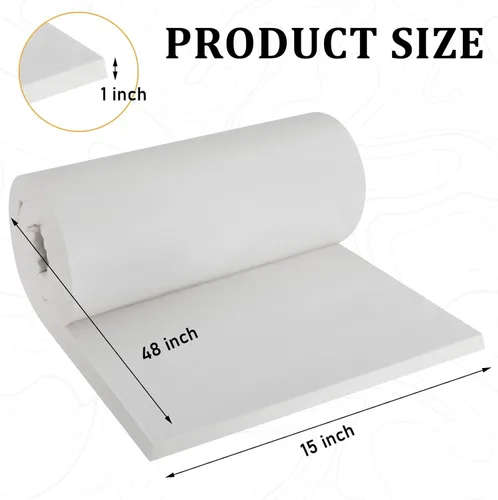 Miniatura 2 de Amylove 2 Piezas Mantas Aislantes de Fibra Cerámica 48 x 16 x 1 Pulgadas Alta Densidad Calor 2600°F Aislamiento de Alta Temperatura para Estufas