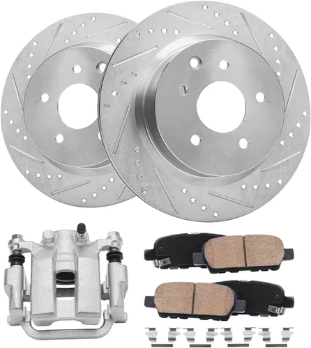 Miniatura 72 de Detroit Axle - Kit de freno delantero para Ford Explorer Mercury Mountaineer 2002-2005 Bujes de rodamiento de rueda perforados y ranurados rotores