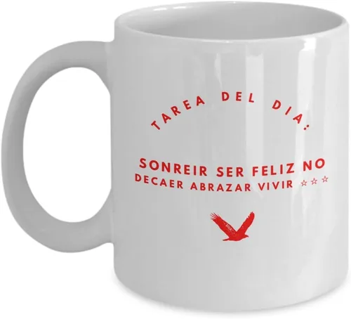 Miniatura 5 de Taza Cafe Sonreir Vaso, taza de café divertidas, tazas personalizadas, taza de café inspiradoras, taza con mensajes positivos., 11onza, Negro