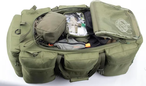 Miniatura 32 de Bolsa de lona militar grande de 100 L, bolsa de lona para despliegue, equipo deportivo, bolsa de equipaje de viaje con correas desmontables para AT