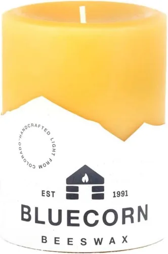 Miniatura 13 de Bluecorn Beeswax Vela de Pilar, 100% Cera de Abejas Natural Pura, Velas 2x3, Combustión Limpia y Sin Goteo, Larga Duración (25 Hr) Sin Parafina