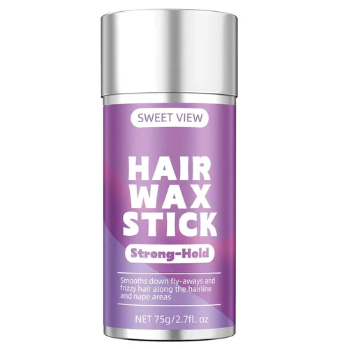 SWEET VIEW Barra de cera para el cabello, pomada para el cabello, bálsamo/gel para domar los vuelos, encrespamiento, elegantes colas de caballo,