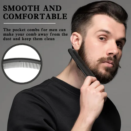 Miniatura 6 de Yaomiao 500 peines de bolsillo negros a granel de 5 pulgadas de plástico para cabello y viaje de dientes finos para mujeres y hombres
