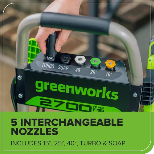 Miniatura 5 de Greenworks Pro Sin Escobillas 2700 PSI (Certificado CSA) 2.3 GPM Máx. / 1.2 GPM Lavadora a Presión Eléctrica