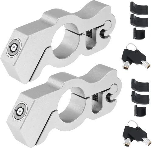 Miniatura 12 de Windance Paquete de 2 cerraduras de seguridad antirrobo para manillar antirrobo para motocicleta con bloqueo de palanca de freno delantero para Negro