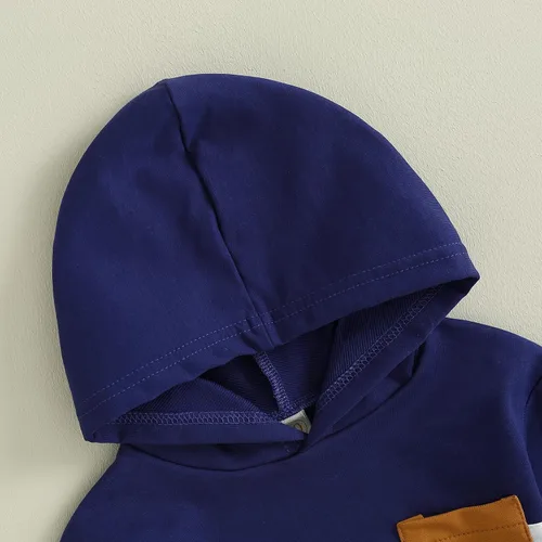 Miniatura 77 de Conjunto de ropa de otoño e invierno para bebé y niño, sudadera larga con capucha y pantalones para niños pequeños, 6, 12, 18, 24 meses, 2T