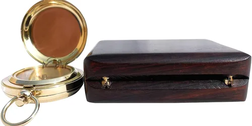 Miniatura 4 de Navegación de mochilero Hecho a mano Latón Personalizar Brújula para el mejor hombre, mejorarse, senderismo, camping, caza, trekking, vela