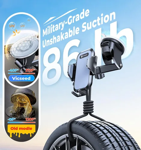 Miniatura 3 de VICSEED [N.º 1 en succión potente] [Estabilidad de grado de carreras de rally] Soportes para teléfonos para su automóvil 2025 Soporte para teléfonos