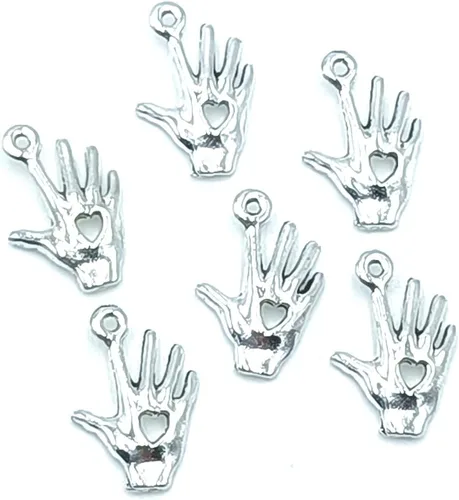 Miniatura 8 de 50 dijes de plata antigua para hacer joyas, manualidades, accesorios de joyería, llavero, pulsera, collar, colgantes, 0.984 x 0.315 in