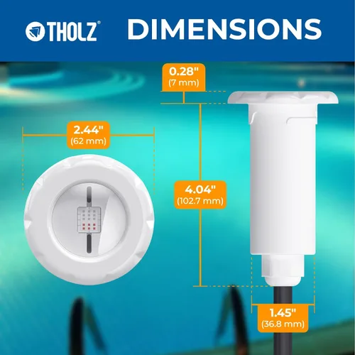 Miniatura 4 de Tholz® Luz de piscina RGBW - LED ultra brillante - Fácil instalación - Luz de piscina enterrada (10 W, cable de 50 pies)