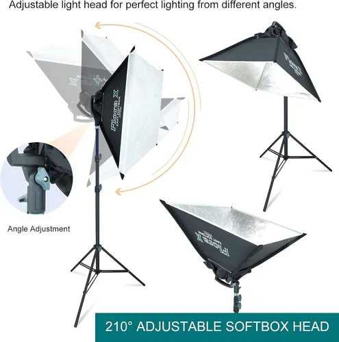 Miniatura 2 de LINCO Lincostore 9600 Lumens Studio Photography Kit de iluminación con caja de luz automática emergente AM247