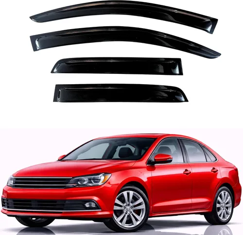 Miniatura 228 de KPY Visor de ventana compatible con Hyundai Tucson 2021-2025, 4 piezas de deflector de ventilación para ventana lateral, estilo Mugen, protector