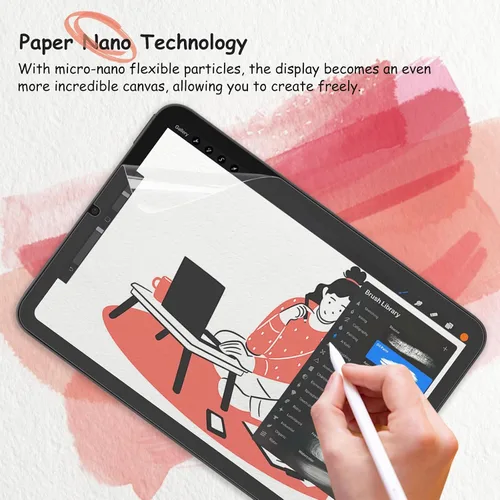 Miniatura 4 de bersem Paquete de 2 protectores de pantalla Paperfeel compatibles con iPad Mini 5 (2019) y iPad Mini 4, compatible con lápiz, antirreflejos con kit