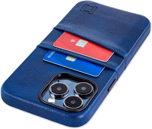 Miniatura 23 de Dockem Funda para tarjetas para iPhone 15 con placa de metal integrada para montaje magnético y 2 bolsillos para tarjetas: Cartera Luxe M2, piel