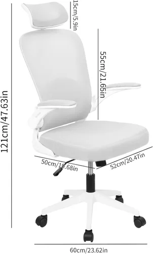 Miniatura 3 de YOXIER Silla de oficina ergonómica, silla de oficina de malla, silla de oficina de soporte lumbar, silla de escritorio con respaldo alto