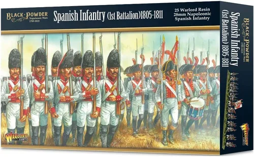 Warlord Polvo Negro Infantería Española 1er Batallón 1805-1811 19no Siglo 19no Juego de Modelo de Plástico de Guerra Militar 302411501