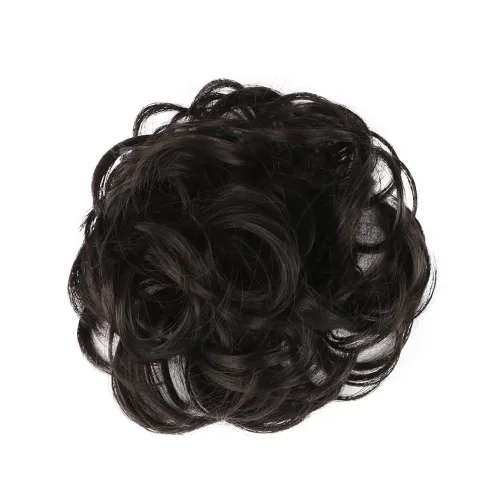 Miniatura 2 de STYLER Piezas de cabello de moño desordenado para mujer, piezas de cabello sintético con moño, extensión de cabello rizado en forma de dona (2#)