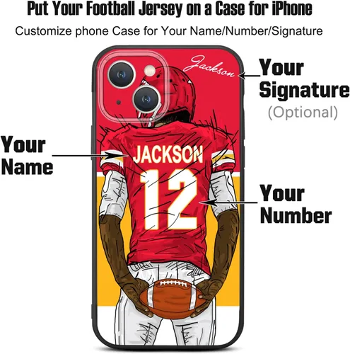 Miniatura 2 de Funda personalizada con nombre y número para Samsung Galaxy A16 A15 A14 5G A35 A25 A53 A03S A12 A42 A32 A02S A54 4G, diseño DIY de jugador de fútbol