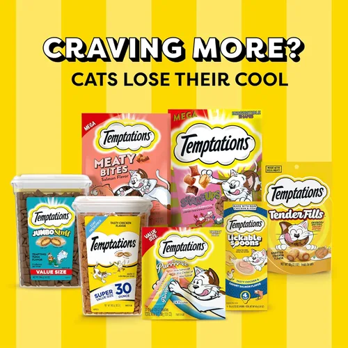 Miniatura 11 de TEMPTATIONS Jumbo Stuff Crunchy and Soft Cat Treats Sabroso sabor a pollo, 5.3 oz (paquete de 10)