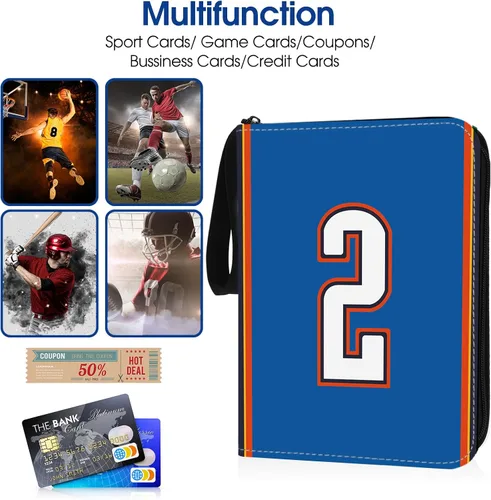 Miniatura 6 de Carpeta de tarjetas de baloncesto con fundas de 900 bolsillos, tarjetero de baloncesto de Oklahoma City para tarjetas coleccionables #2, organizador