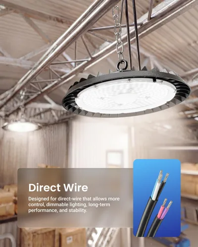Miniatura 2 de Sunco UFO - Luz LED de alta bahía, 150 W, 21000 lúmenes, 5000 K, 100-277 V, regulable, 0-10 V, luces ultra brillantes para tienda comercial