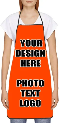 Miniatura 11 de Delantales personalizados con diseño de imagen de texto fotográfico para adultos, hombres, mujeres, parrilla, cocina, 40