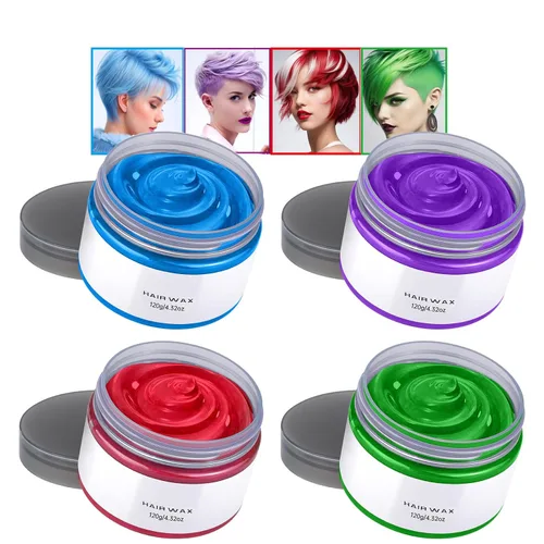 Miniatura 13 de Cera temporal de color negro para el cabello, aerosol de color de cera para cabello blanco, tinte de color naranja para cabello, arcilla de peinado