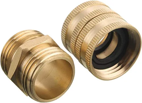 Miniatura 5 de Hourleey Adaptador de manguera de jardín, conectores de manguera de latón macizo de 3/4 pulgadas, adaptadores macho a macho, hembra a hembra