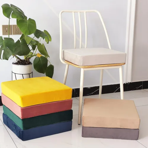 Miniatura 7 de vctops Cojín de espuma de terciopelo antideslizante suave con funda extraíble, para alivio y comodidad (verde, 20 x 20 x 2 pulgadas)