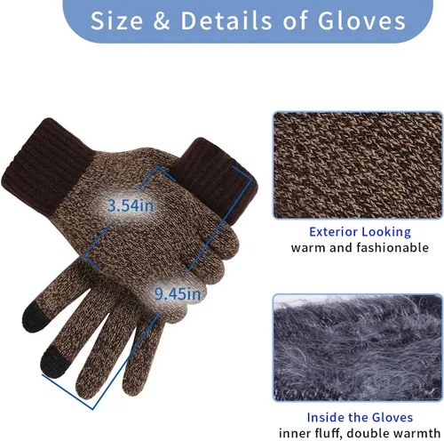 Miniatura 5 de ecodudo Conjunto de guantes de pantalla táctil para hombres y mujeres