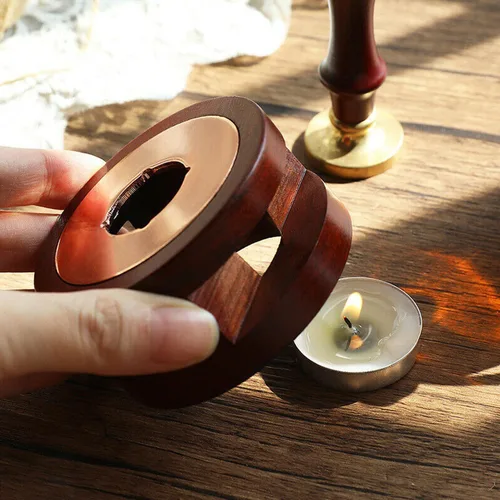 Miniatura 6 de EatingBiting Calentador de cera de madera, kit de cuchara derretida, palos de cera, herramienta de horno de fusión, olla de estufa, sello de cera